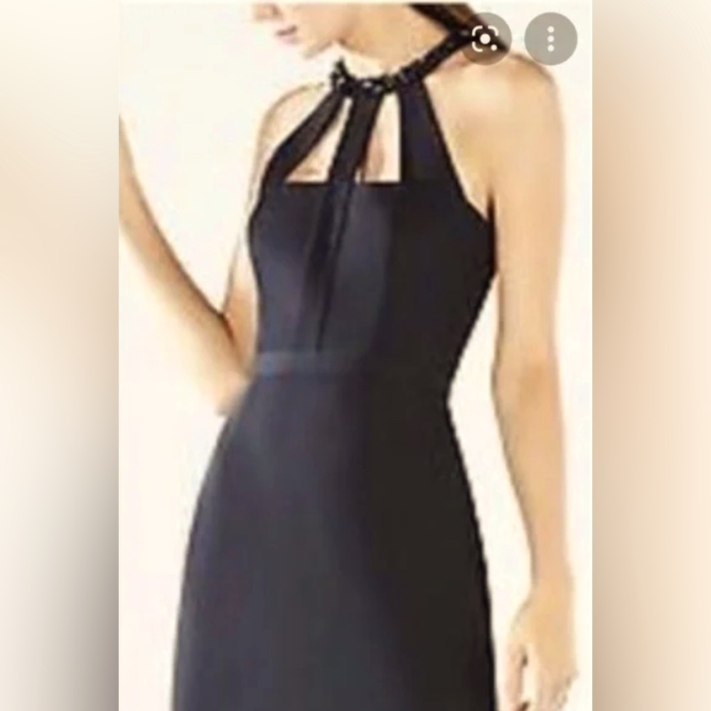 $448 NWT BCBG MaxAzria Leonora Black Floor length Dress Sz 0 - Picture 5 of 10